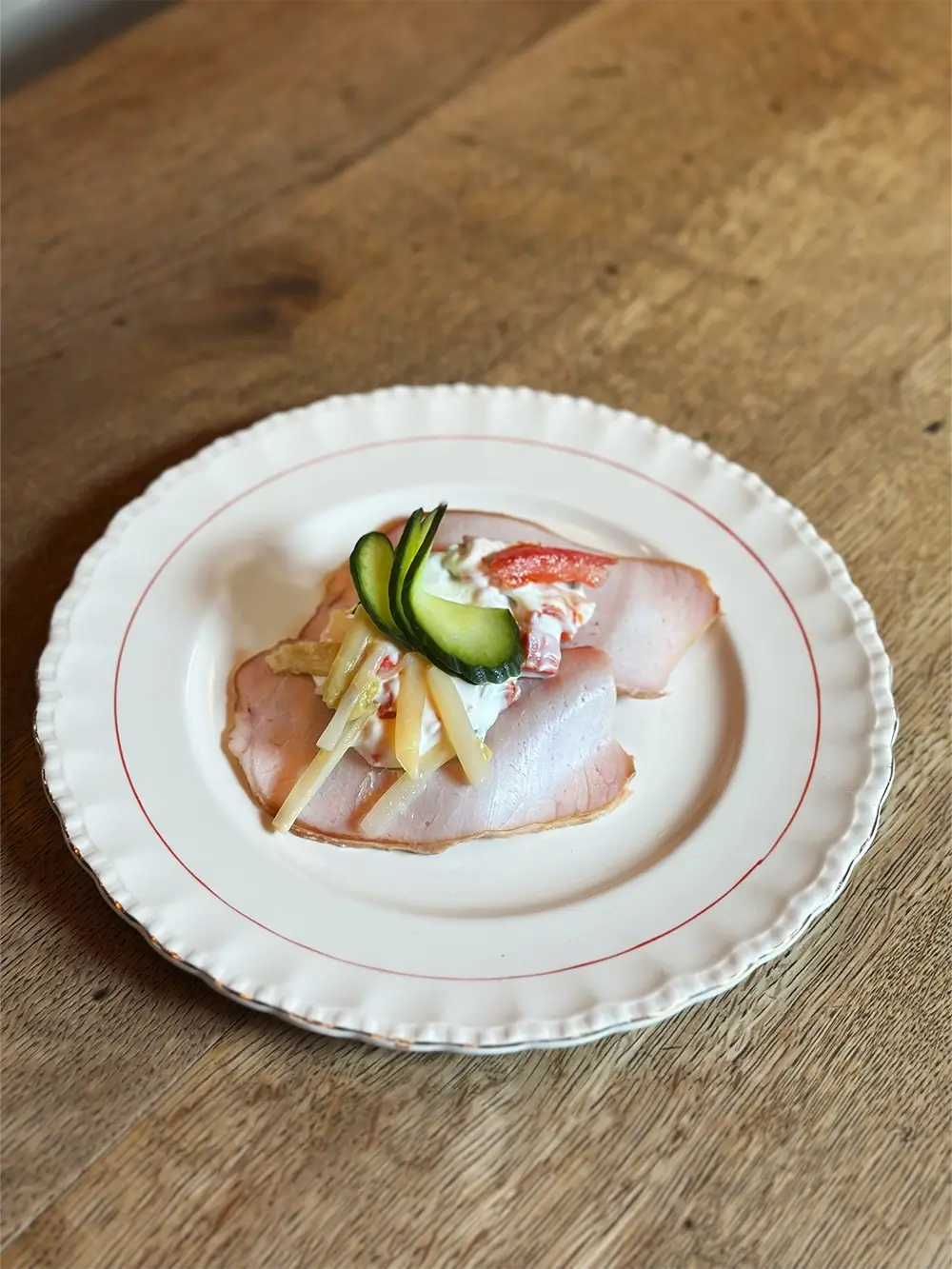 Hamburgerryg med italiensk salat